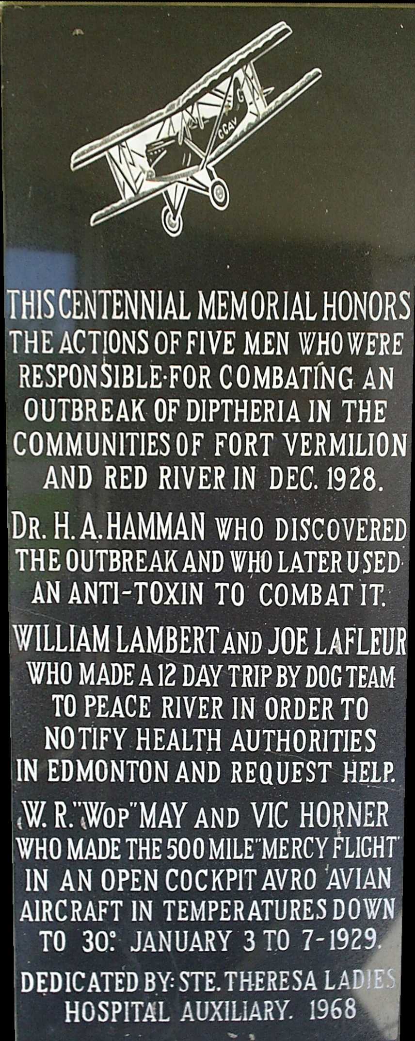 Mercy Flight Plaque